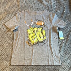 NWT Children’s Gray football 'Let's Go' Graphic Tee